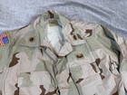 Desert Camo Bdu Jacket Mens Large Regular Ripstop 3 Color Us Army Patches