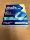 New Nicoderm Cq Nicotine Patch 21mg 14 Clear Patches 2-week Kit  Free Ship 01 28