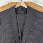 Vtg Pinstripe Suit Mens 40r Gray Bespoke Wool Full Canvased 1960s Pants 34x27
