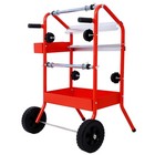 Mobile 18 Multi Roll Masking Paper Machine With Storage Trays Red