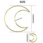  Dream Catcher Rings  2 Sizes Metal Hoops  10 Pcs Moon Shaped Gold Macrame 