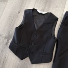 Set H m Kids Toddler Boys Black Suit Vest Jacket   Pants 2t Great Condition 