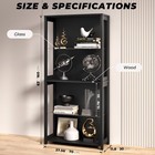 63  Open Display Shelves  4-tier Curio Cabinet With Led Lights For Collectibles