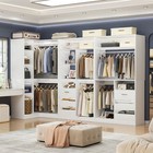 Freestanding Corner Closet System  Reversible Wardrobe Walk-in Closet Organizer