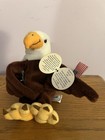 Coca Cola Reegle The Eagle U s a    0211 1998 Bean Bag Plush 7 1 2  Tag Intact
