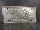 Vintage 1973 Illinois Motorcycle License Plates Low Digit 4 Green Advertising