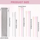 6pcs Anti Wrinkle Straw  Silicone 40 Ounce  30 Ounce Compatible  Clear