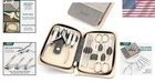 Portable Gray Manicure   Pedicure Set - Professional Grooming Tools For Her