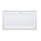 32 25 X 18 25 In  White Vinyl Hopper Basement Window     Insulated Glass With Scre