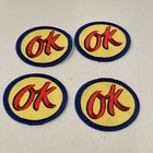 Vintage Sew On Patch Ok Chevrolet Chevy Auto 3    Diameter Sale Is For 1 Patch