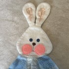 Vintage 1979 Fisher Price Blue Plaid Bunny Rabbit Security Blanket Baby Lovey