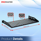 Promaster Server Vented Shelf - 19 Inches  10   Deep  1u Universal Integration S