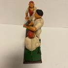 Vintage Hometown Battery Cast Iron Mechanical Baseball Coin Bank Reproduction