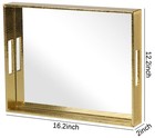 Decorative Mirror Tray Gold Serving Tray Bathrooom Vanity Tray For Makeup can   