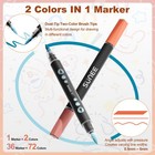 72 Colors Acrylic Paint Markers  36 Pack Brush Tip Paint Pens