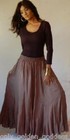 Taupe Maxi Skirt Os-m L 1x 2x 3x 4x 5x 6x Plus Bias Ruffled Elastic Waist 