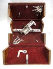 1889 Antique Singer Wood Sewing Machine Accessory Box Primitive Folding Trick