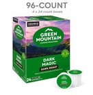 Green Mountain Coffee Roasters Dark Magic  Dark Roast  96ct  Free Shipping