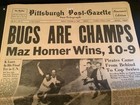 Pittsburgh Pirates 1960 World Series Post Gazette Newspaper 