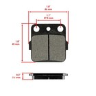 Front   Rear Brake Pads For Kawasaki Kx85 Kx100 98-2021   43082-1196 43082-1205