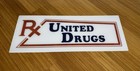 Rare Vintage Rx United Drugs Pharmacy Drug Store Advertising Sign Free Shipping