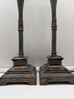 Vintage Pair Of 30  Tall Louis Philippe Style Table Lamps Cast Metal