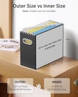  Cardboard File Organizer Box For Hanging File Letter Size - 4 Packs Black