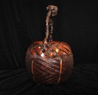 Superb Japanese Ikebana Bamboo Basket   Zl64