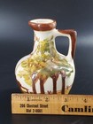 Vintage Ceramic Pitcher  Vermont Maple Syrup  Log Cabin   Woods  Hand Painted  