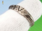     Ancient Silver Roman Ring With Incrustations  - 100 - 300  1st - 3rd Century
