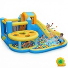 Outdoor Inflatable Water Bounce House Double Water Slides  750w Blower