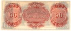 1850s  50 Canal Bank  New Orleans Louisiana Obsolete Note -choice Unc  - Bright 
