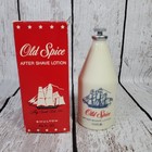 Vtg 80s Shulton Old Spice After Shave Bottle Lot 4 3 4 Oz With Box Star Cap Top