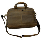 Delux Distressed Leather Briefcase Satchel Laptop Messenger Shoulder School Bag