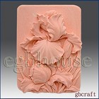 Egbhouse  2d Silicone Soap plaster polymer Clay Mold     Ruffled Iris