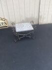 66353   Quality Fancy Iron Vanity Bench Stool Ottoman