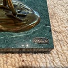 Beautiful Vintage Bjan Modernist Birds Brass Sculture Figurine On Marble Base
