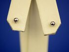 14k White Gold Ball Stud Earrings Top Quality  High Polish