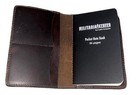 Handmade Vintage Leather Journal Cover - Field Notes   Brown W th Notebook