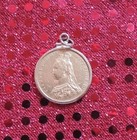 1887 Queen Victoria Gold Sovereign Coin With 14k Bezel - Jubilee  1887-1893 