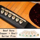 Miwayer 6pcs Acoustic Guitar Bridge Pins Of Multi-style Bone ebony cocobolo Wood