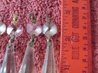 Lot Of 5 Vintage Crystal Prism Drops Faceted W octagon Antique Chandelier Sconce