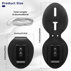 Police Badge Holder Belt Clip  Universal 3 9 Inches X 3 1 Inches  Black 