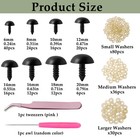 294pcs Safety Eyes For Amigurumi  6-20mm  8 Sizes Safety Eyes With Washers For C