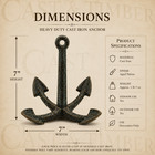 Cast Iron Boat Anchor Sculpture Shelf Sitter Paperweight Nautical Decor 7 In