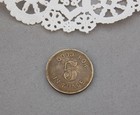 Silver Cup Trade Token Vintage Good For 5 Brass 22x2mm Cb Co Antique Exonumia