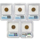  5  Varied Us Cent Coins Icg   1899  1912-s  1913-s  1915-d  1931-d 