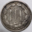   1867-p Three Cent Piece  Copper nickel  Over 100 Years Old  an03 