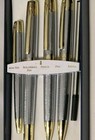 Bill Blass Pen And Mechanical Pencil Set Gold With Chrome Accents And Refill