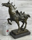 Large Antique Hot Cast Bronze Tang Horse Metal Ornament Figurine Chinese